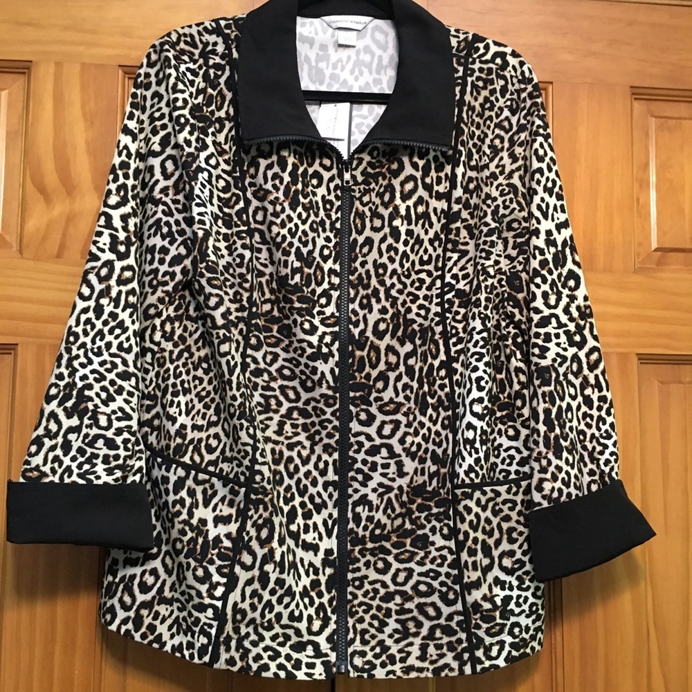 Christopher & Banks Animal Print Jacket - Size L